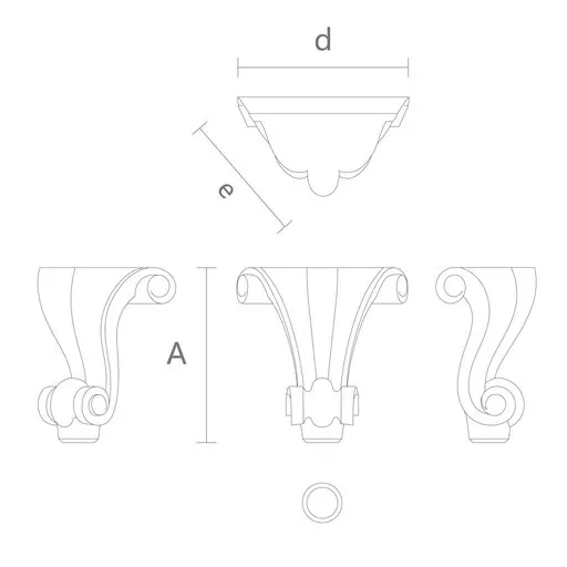 MN-017 Chippendale furniture feet